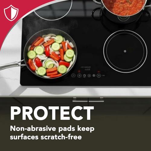 Weiman Cooktop Scrubbing Pads, Scratch-Free Cleaning Pads for Cermaic, Glass Cooktop Surfaces, Removes Tough Burned-On Food & Residue, 6 Pack - size: (Pack of 6)