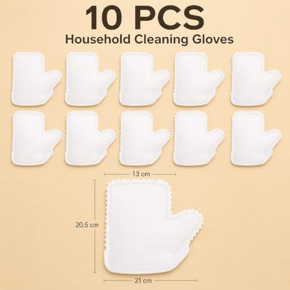10PCS Home Dust Removal Non Woven Gloves, Dry And Wet Dual-Purpose Cloth, Household Dishwashing And Dust Removal Cloth