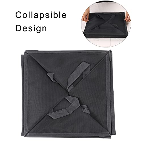 SOUJOY 4Pcs Pop Up Laundry Baskets, 13 Inch Collapsible Mesh Popup Clothes Hampers, Portable and Foldable Washing Bin with Handles for Home, Dorm, Travel and Storage, Black