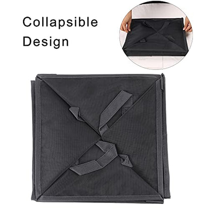 SOUJOY 4Pcs Pop Up Laundry Baskets, 13 Inch Collapsible Mesh Popup Clothes Hampers, Portable and Foldable Washing Bin with Handles for Home, Dorm, Travel and Storage, Black
