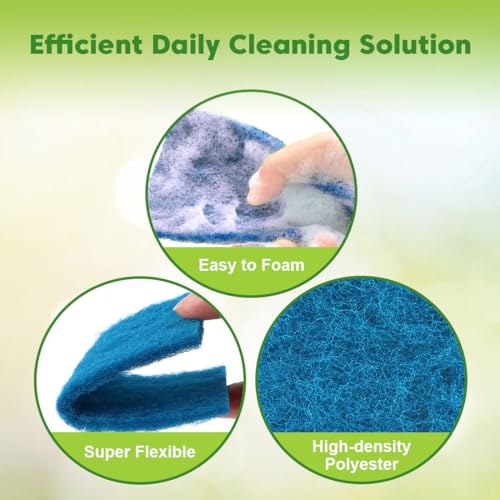 UNIMADE Non-Scratch Scouring Pads, 24Pcs Household Scour Pads - color: Blue, size: 24 Pack