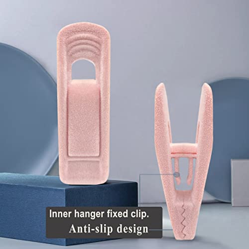 TOFIIGREM Light Pink Velvet Hangers (80-Pack), Non-Slip Strong Hanger Clips for Velvet Skirts & Pants - color: Light Pink, size: 80pc