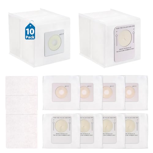 10 Pack Y11 Vacuum Bags Compatible with Intervac Roadvac Vacuum Cleaner Model CS-9 / CSRM/CSRM-RC/DOMETIC CV1004, HEPA Replacement Bags with 3 Pack Motor Filters, Part# Y11-5