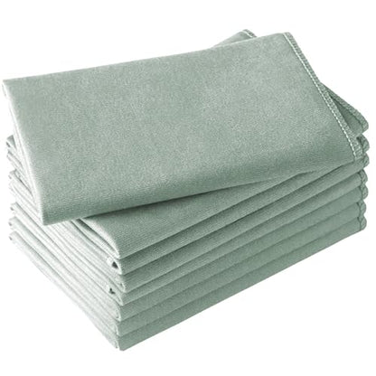 Microfiber Glass Cleaning Cloth 8 Pack, 16 Inch x 12 Inch, Lint Free Quickly Clean Window, Glasses, Windshields, Mirrors, and Stainless Steel, Green - color: Green1