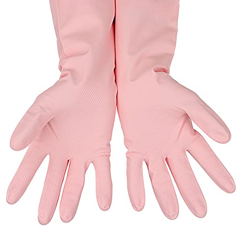 Latex Free Nitrile Cleaning Gloves, Large, 3 Pairs - color: Green+pink+red, size: Large