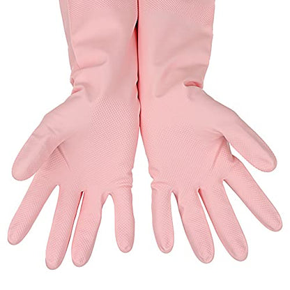 Latex Free Nitrile Cleaning Gloves, Large, 3 Pairs - color: Green+pink+red, size: Large