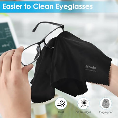 6PCS Large Eyeglass Cleaning Cloths, 12 x12 in Screen Cleaner