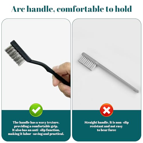 30 PCS Mini Wire Brush Stainless Steel Brush Set，Masonry Brush Wire Bristle - style: Stainless steel