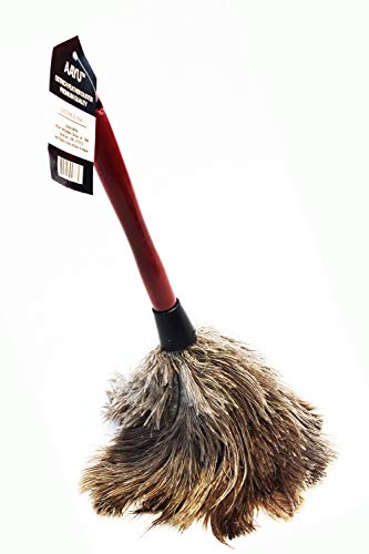 Premium 21" to 23" Feather Cleaning Duster | Natural Duster for House Cleaning Supplies | Feather Moping | Genuine Ostrich Feathers with Long Wooden Handle | Easy to Clean Dust (50 cm)