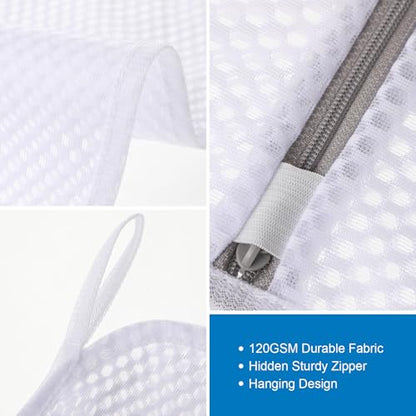 6-Pack Durable Honeycomb Mesh Laundry Bags for Delicates, 12 x 16 Inches - color: 120gsm Honeycomb Mesh, size: 6 Medium