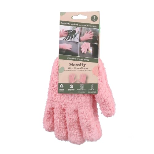 Mossify Leaf Shining Microfiber Gloves - color: Pink