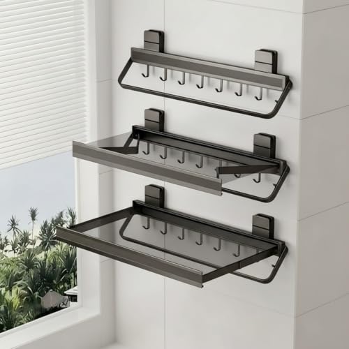 Indoor Clothes Drying Rack Foldable,Wall Mounted Retractable - color: Gray