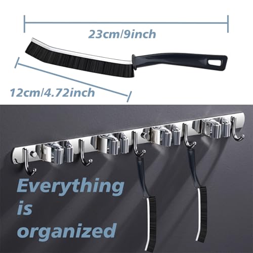 Crevice Cleaning Brush Magic Brush Tool, Bathroom Tile Groove Gap Radiator Window Sink Alloy Cleaning Scrubbing Brushes with Long Handle, Thin Cleaning Supplies for Home Kitchen Narrow Corners