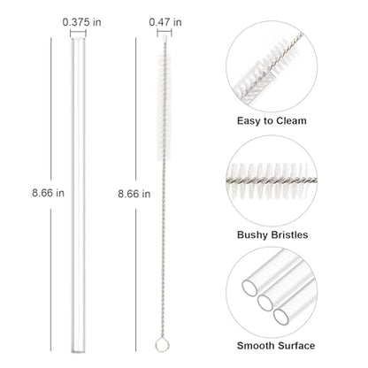 Replacement Straw Compatible with Stanley 14 oz 20 oz Cup Tumbler, 6 Pack Reusable Straw with Cleaning Brush, Plastic, Clear - color: Clear Straw*6, size: For 14oz/20oz