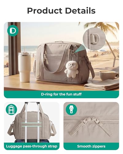 BAGSMART Expandable Personal Item Travel Bag, 2 Set Duffel Bag for Women - color: Pink