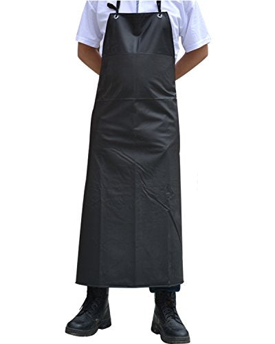 Surblue Waterproof Apron Chemical Resistant Work Safe Clothes (black) - color: Black