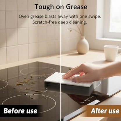 40 PCS Magic Sponge Eraser Sheets, Disposable Point Melamine Sheets Convex Point Cleaning Eraser Pads Thickened Cleaning Foam for Kitchen Bathroom Shoe Furniture Sink