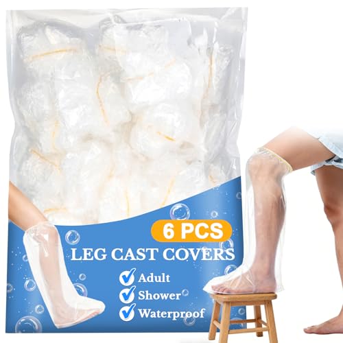 RAINFLOW 6PCS Waterproof Foot Cover for Shower - Cast Covers for Shower Leg - size: Foot Cover