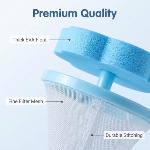 Pet Hair Remover for Laundry – 4 Pack Floating Lint Catcher for Washing Machine, Upgraded Ultra-Fine Mesh Pet Hair Catcher, Reusable Laundry Lint Trap for Dog & Cat Fur