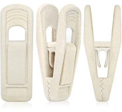 TOFIIGREM Velvet Hanger Clips - 40 PCS Beige Non-Slip Velvet Clips for Pants, Suits & Skirts - color: Beige, size: 40pc
