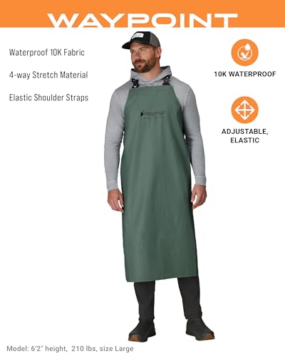 FROGG TOGGS Men's Waypoint Angler Waterproof Apron - color: Green