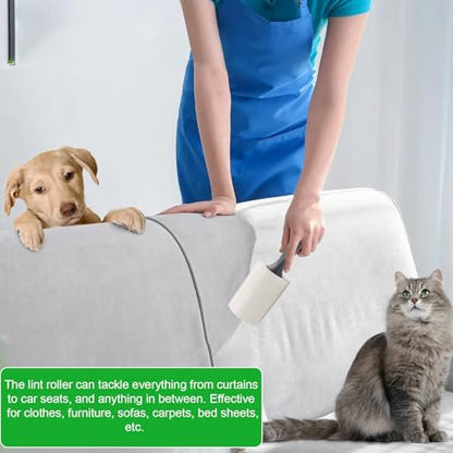 Lint Roller for Pet Hair 500 Sheets Extra Sticky Pet Hair Remover for Clothes Furniture Carpet Cleaner Cars Dogs Travel-Friendly Grip Handle Blue - size: 2 Rollers 500 Sheets Blue