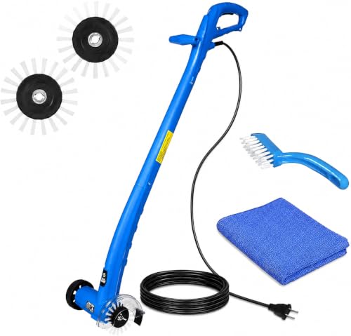 Electric Stand-Up Grout Cleaner | Lightweight Tile Floor Scrubber Machine - style: Medium Bundle