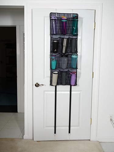 Jokari Tumbler and Bottle Storage Organizer Door Rack Holds Large Water