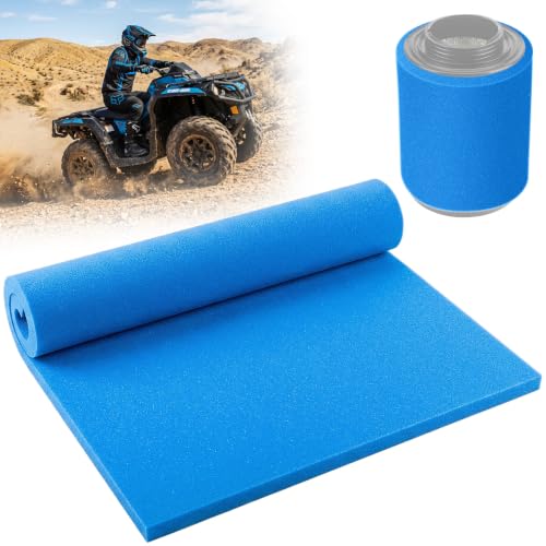 Washable Air Foam Filter Sheet, Reusable Filter Sponge for Motorcycle ATV - color: Blue