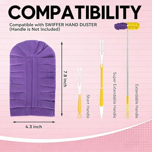 Fleece Reusable Duster Refills Compatible with Swiffer Hand Duster - color: 6 Pack (Mixed Color)