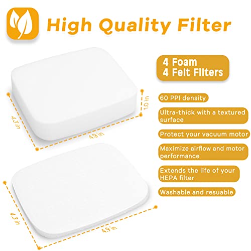 UV850 UV900 Felt & Foam Filters for Shark DuoClean Upright Vacuum