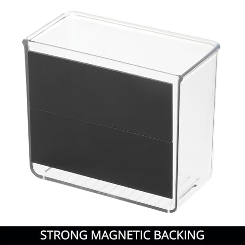 iDesign Magnetic Small Clear Plastic Organizer Bins, 2-Pack - size: Small, style: Pack of 2