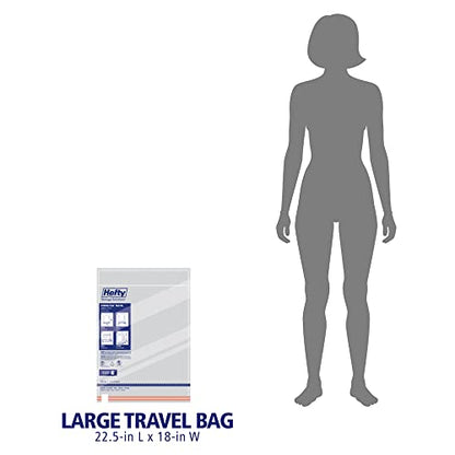 Hefty Shrink-Pak Large Travel Bags - Airtight Storage Bags for Maximum Space Saving, Travel Essentials, Ideal for Packing, Durable, Reliable Compression with Sealed Protection - size: 6 Large Travel Bags
