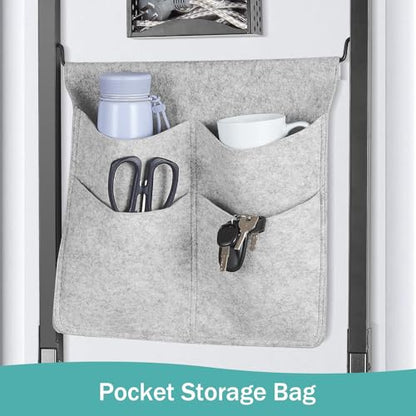 Seiritex Over the Door Ironing Board 13x36 inches with Iron Holder and Pocket Storage Bag, Hanging Iron Board for Home Laundry Room, Black - size: 13x36 inches