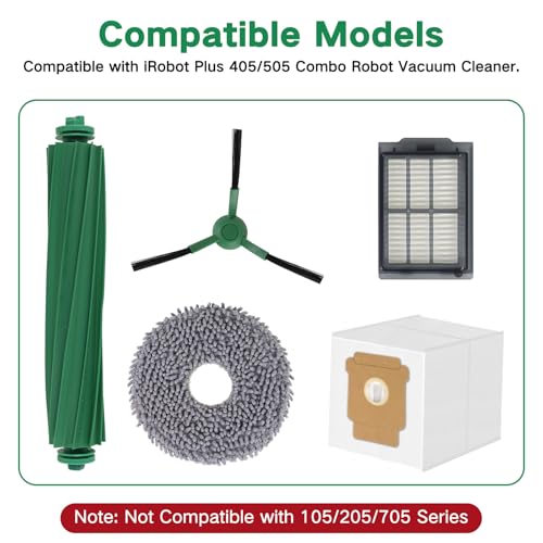Replacement Parts for Roomba 505X, Plus 405/505/507 Combo Robot Vacuum - color: Plus 405/505 Replacement Parts - Green