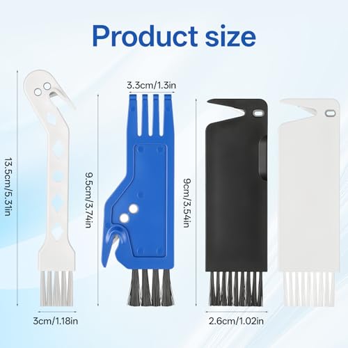 4 PCS Universal Handheld Vacuum Brush Cleaner Tool with Built-In Blade - color: Multicolor