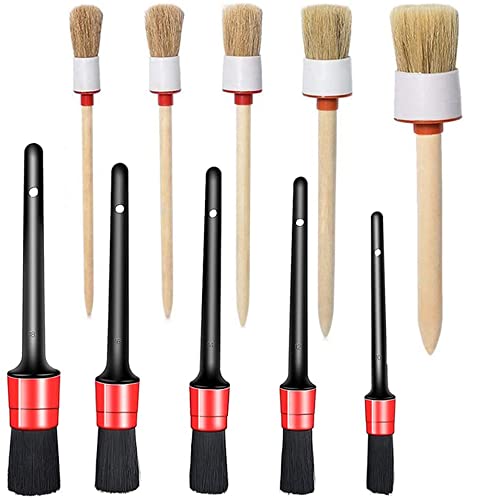 10PCS Car Auto Detailing Brushes Set Interior & Exterior Cleaner