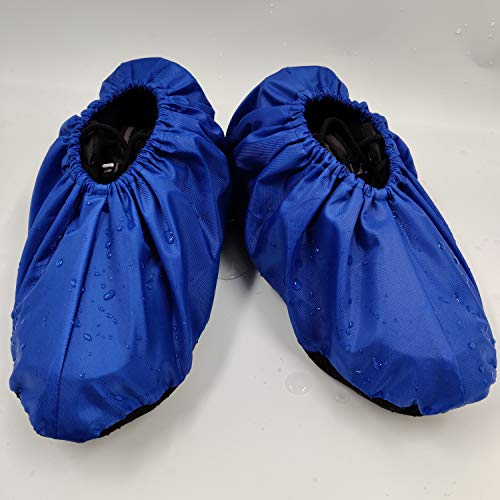 5 Pairs Waterproof Anti slip Washable Reusable Boots Cover Indoor Shoe covers (XL, Brown) - color: Brown, size: Extra Large
