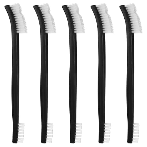 5Pcs Double-Ended Detail Cleaning Brush Nylon Brushes Small Detailing Crevice Brush Mini Stiff Bristles Brushes for Cleaning Jewelry Cleaning Brush Corner Small Space