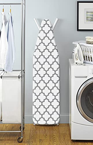Whitmor Deluxe Ironing Board Cover with 6mm Fiber Pad, Fits 15 x 54 inches (Pack of 6) - color: Medallian Gray (Pack of 6)