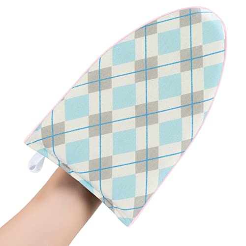 Garment Steamer Ironing Gloves Anti Steam Glove Heat Resistant Garment Steamer Mitt, Garment Steam Accessories for Clothes，Blue & White - color: Blue & White