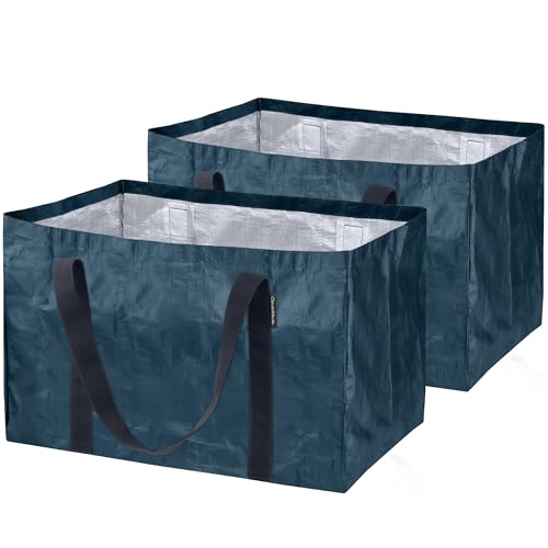CleverMade XXL Storage Basket Tote, 76L Storage Bag, 2 Pack, Ocean - color: Ocean, size: 76l - 2 Pack