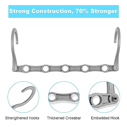 10 Pack Space Saving Hangers, Closet Organizers & Storage for Clothes, Gray - color: Gray