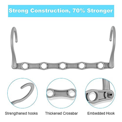 10 Pack Space Saving Hangers, Closet Organizers & Storage for Clothes, Gray - color: Gray
