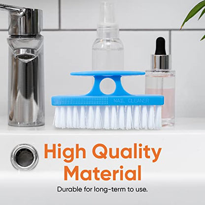 Nail Brush for Cleaning Fingernails, Nail Scrubber Brush, Toe Foot Hands Fingernail Brush Cleaner- Small Scrub Brush- All-Purpose Stiff Cleaning Brush (3 Pack, Blue) - color: Blue, size: 3 Pack