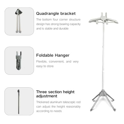Adjustable Garment Steamer Rack & Ironing Glove, Grey