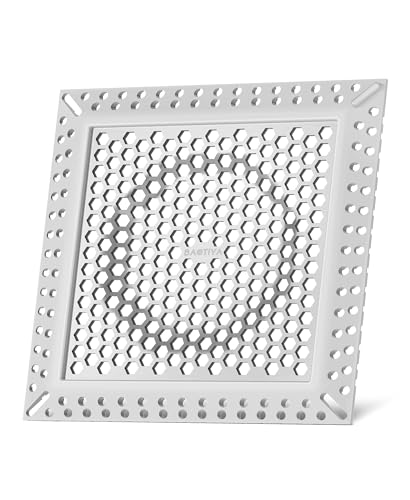 Square Shower Drain Hair Catcher, Anti-Clogging, Gray, 4 inch - color: Gray, size: 4 inch