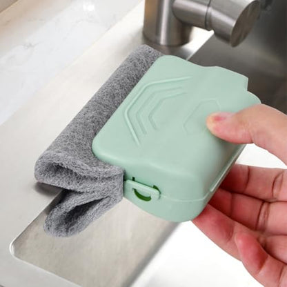 3PCS Car Magic Window Track Cleaner, Vehicle Window Groove Cleaning Brush Tools Set with Handheld, Automotive Air Conditioner Vents Narrow Gaps Clean Brush, Universal Fit (Green) - color: Green