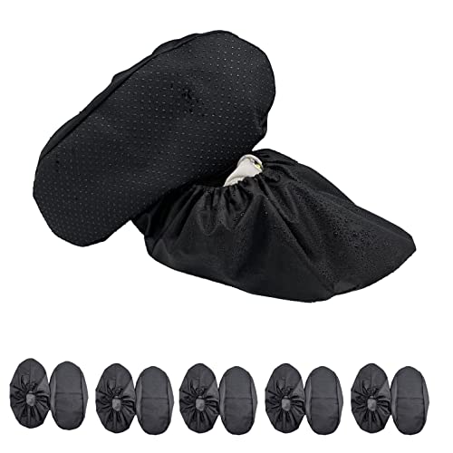 Waterproof Anti slip Washable Reusable Boots Cover Indoor Shoe covers (Extra Large, Black) - color: Black, size: Extra Large