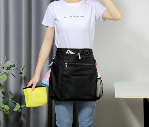 Bafelia Waterproof Cleaning Apron with 8 Pockets,Housekeeping Uniform Supplies,Durable Caddy Costume Work Apron